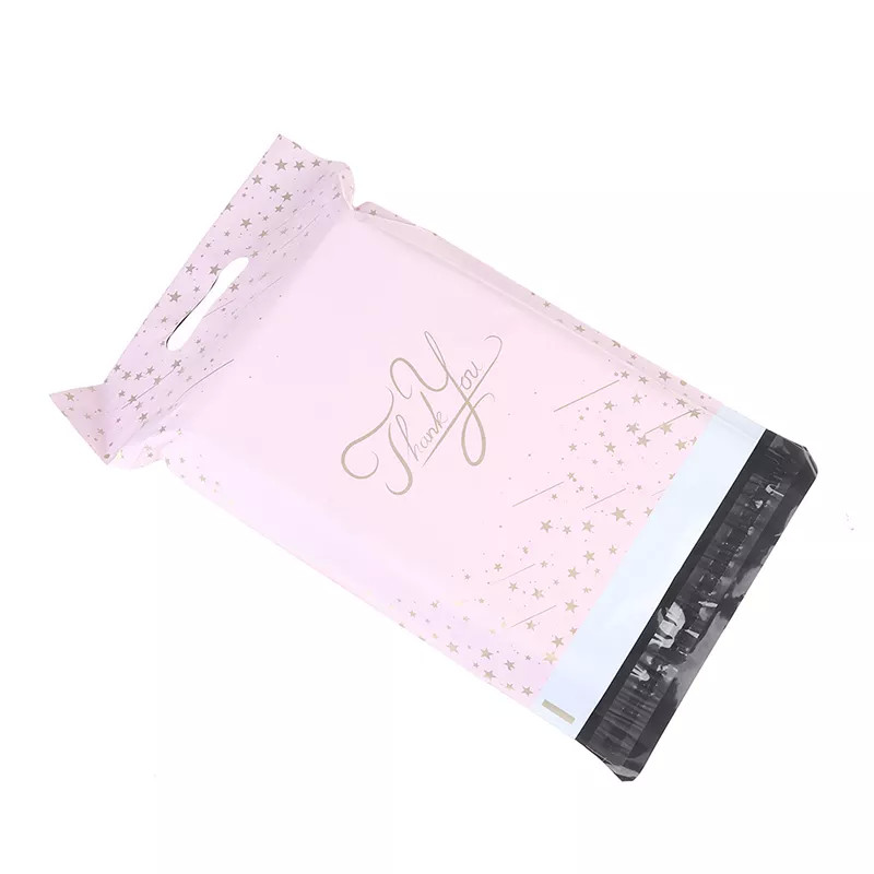 Printing Recycled Plastic Poly Mailer Bags Clothing Packaging Courier Bag With Handle