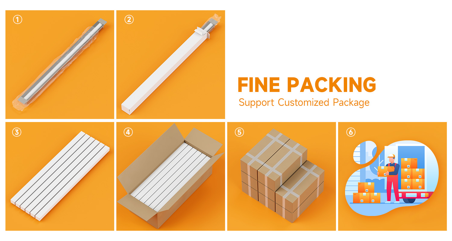 Indoor Aluminum Profile LED Light Switchable Pole Directions A2Q0L