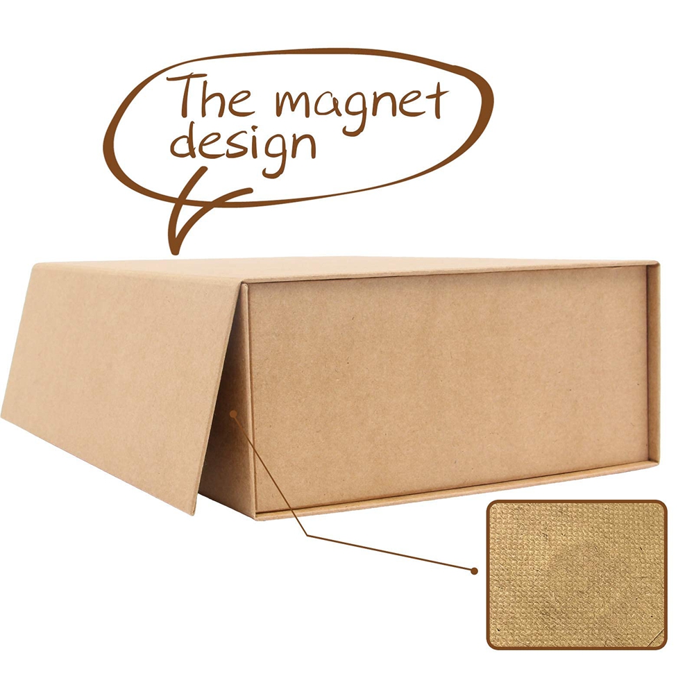 Custom Good Luxury Folding Storage Magnetic Kraft Paper Gift Box with Glossy Lamination