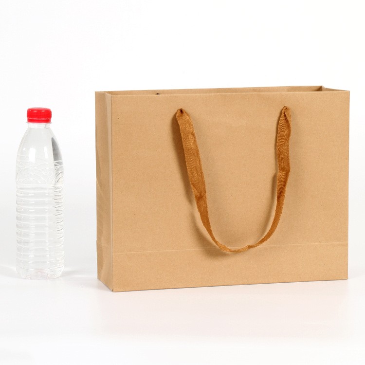 Antiwear Moistureproof Kraft Paper Gift Bags With Handles Multipurpose