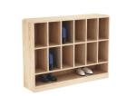 three level wooden kids school cabinet bag shelf with good quality