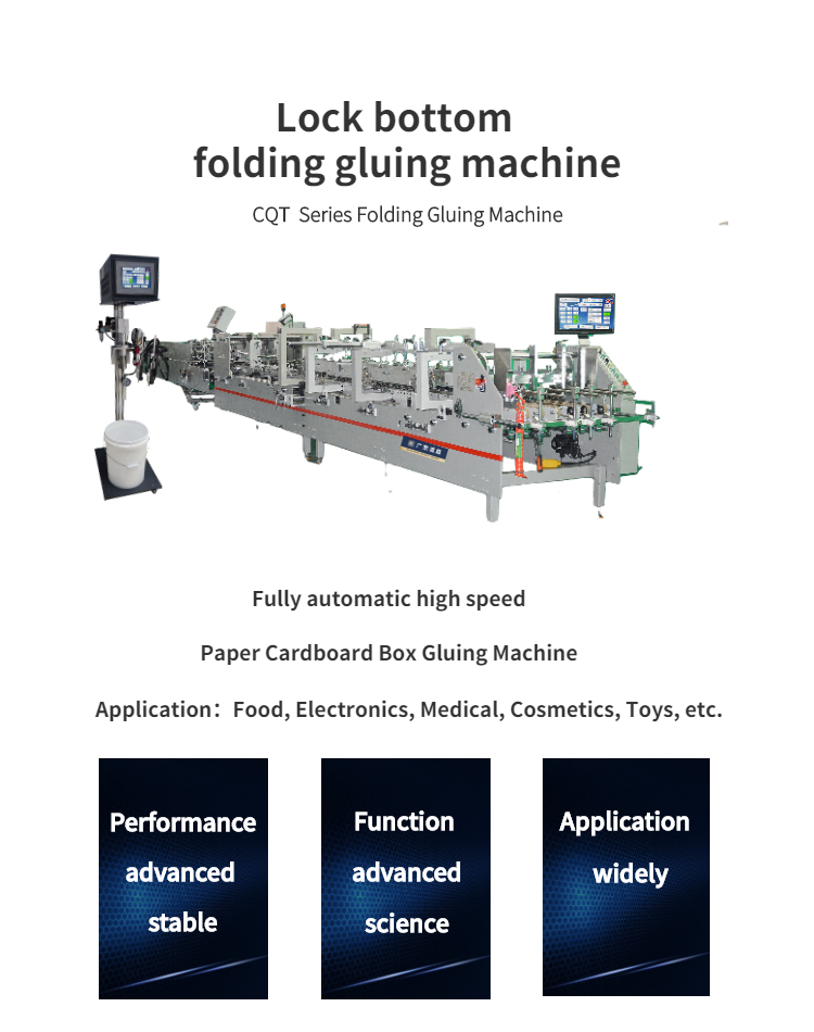 Maximum Paper Width 2 800mm Bottom Folding Box Folder Gluer with Flexo-Printing