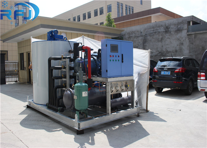 Big Water Cooling Flake Ice Machine 10 Tons Refrigerant Long Lifespan For Seafood