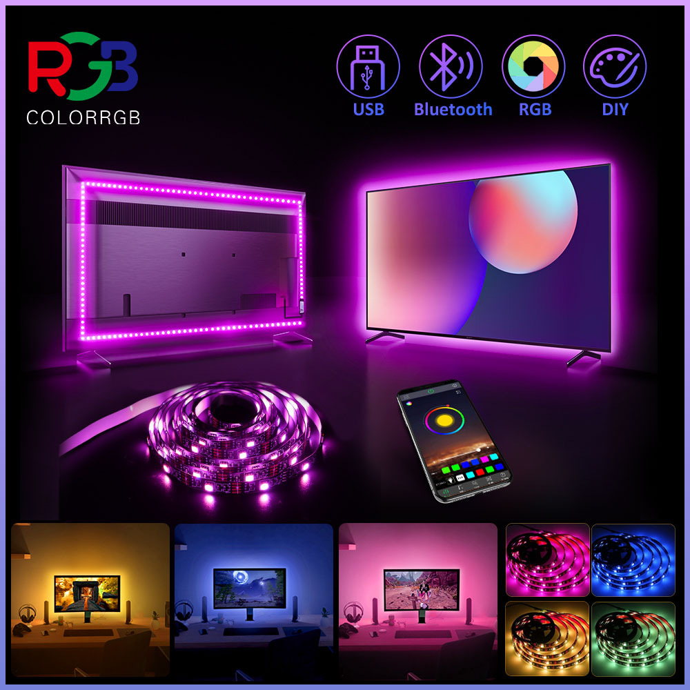 USB Powered LED Strip Light With RGB Color Temperature And SMD5050 LED Light Source