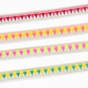 China 1.2cm Pink Woven Polyester Jacquard Webbing wholesale