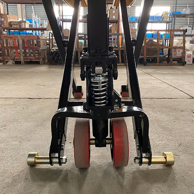 1500kg Manual Hydraulic Scissor Lift Single Scissor Lift Pallet Truck Lifting Height 800mm