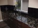 Black Marinace Stone Slab Countertops Granite Contemporary Kitchen Flooring Wall