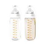 Newborn Anti Colic Insulated Milk Bottle 240Ml Glass Medium Flow