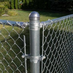 China Garden Chain Mesh Fencing 10ft Square Post 9 Gauge PVC Coating wholesale