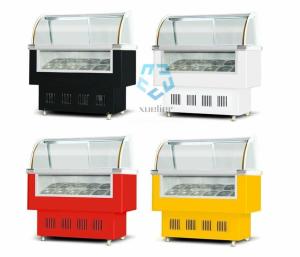 China Counter 10 Pans Commercial Ice Freezers R134A Static Cooling wholesale