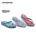 EVA Platform Thong Flip Flop For Woman Summer Floral Wedge