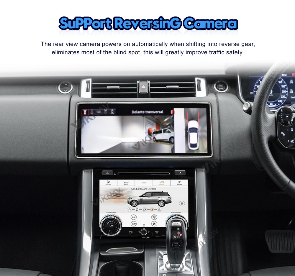 right hand drive 12.3 inch Android Car Radio For Range Rover Sport L494 2013-2016 with AC Touching Screen Multimedia
