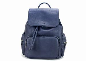 China Embroidery Genuine Leather Handbags , 10 - 15L Cute Backpack Purse For Students wholesale