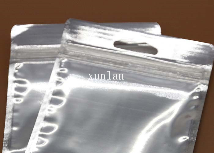Silver Light Shield Aluminum Foil Envelopes Customized Design Logo / Size