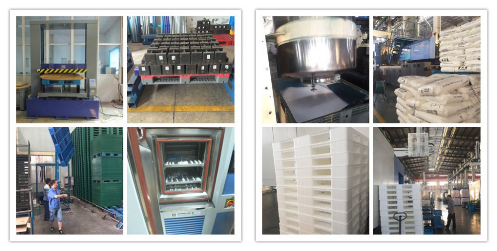 Single Faced Steel Reinforced Rackable Plastic Pallets 1300*1100*160mm