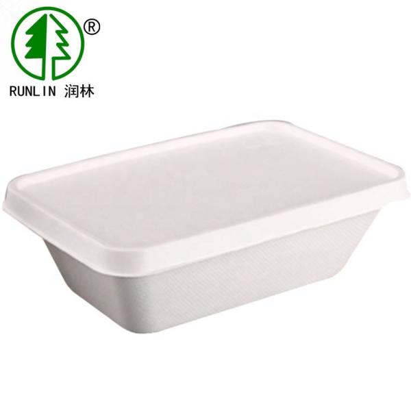 Disposable Restaurants Bagasse Food Containers Dishware Fast Food Takeaway