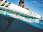 Green Striped 240L 110*32*6 Inch Womens Inflatable SUP