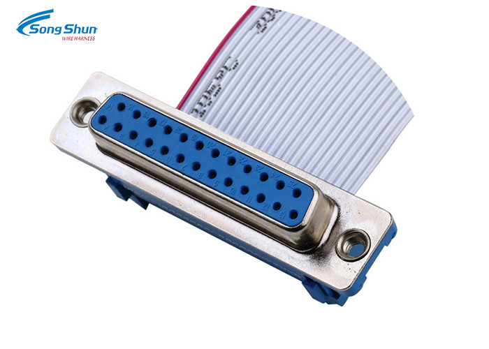 2.54mm Pitch Computer Ribbon Cable , Gray Jacket Flat 26 Pin Ribbon Cable