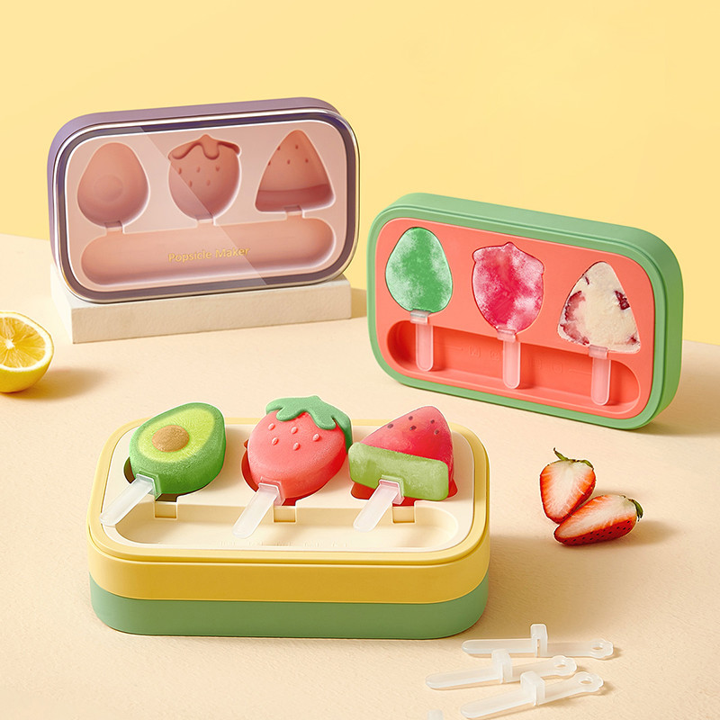 DIY Kids Cute Shapes Ice Cream Popsicle Molds Ice Cream Making Mould Odorless