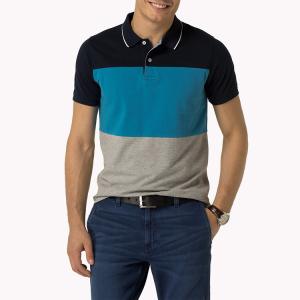 China Quick Dry Mens Polo Style Shirts Golf Clothing , High Collar Striped Polo Shirts wholesale