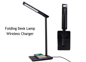 China Alu Touch Switch Desk Lamp 10W QI Wireless Charging Pad wholesale