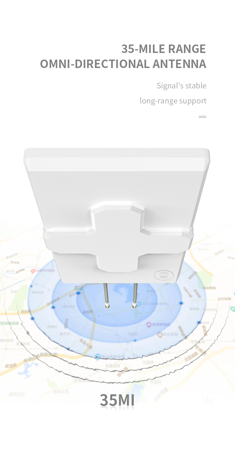 50Ω Input Impendence 25dBi 698-2690MHz 4G/LTE MIMO Panel Antenna with 210*210 Dimension