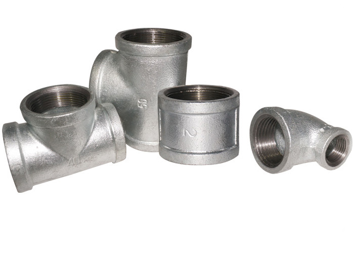 1/2"-6" White Color Malleable Iron Pipe Fittings Galvanized Surface
