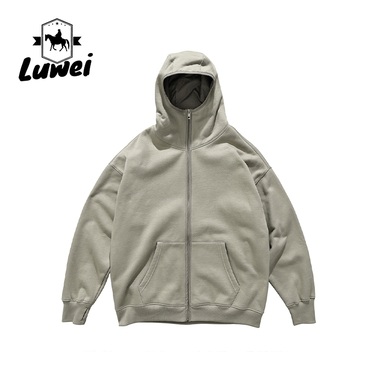 Street Hoody Vintage Plus Size Heavyweight Cotton Polyester Zipper Sublimation Blank Basic Slim Hoodies
