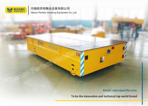 China 30 Ton Yellow Electric Trailer Trolley / Rail Transfer Cart Storage Battery wholesale