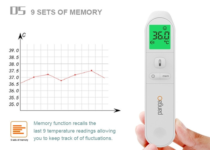 154*34*46mm IR Thermometer For Baby , Non Contact Thermometer Baby Non Earmuff Design