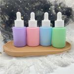 Matt Colorful Flat Shoulder Essential Oil Glass Dropper Bottle 30ml