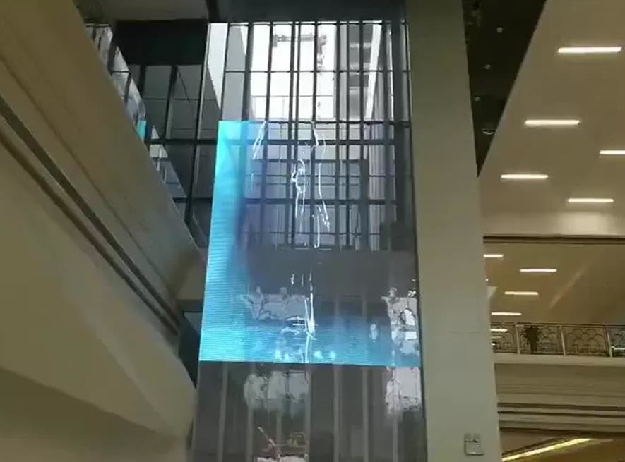 Flexible Full Color SMD1921 Transparent LED Screens 1000x1000mm Aluminum Panel