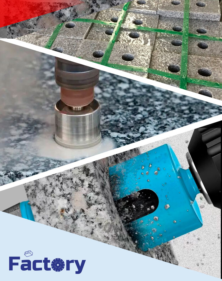 Straight Shank Wet Using Sintered Diamond Core Drill Bit for Granite Stone Drilling