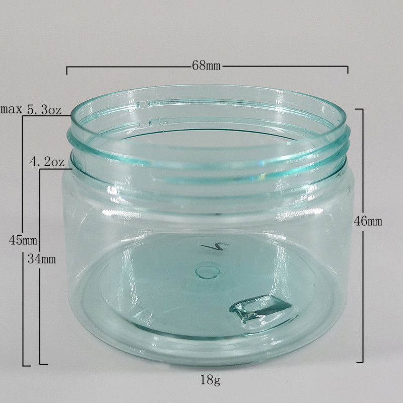 PET plastic 48mm 120ml Custom Cosmetic Jars