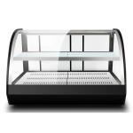1200x530x580mm Black Curved Glass Food Display Warmer for Hot Food Heating