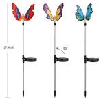 3 Pack 3.7 Inch Butterfly LED Solar Garden Stake Lights