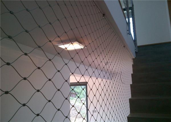 Customized Mesh Facade Steel Wire Rope Netting 80x80mm Weather Proof