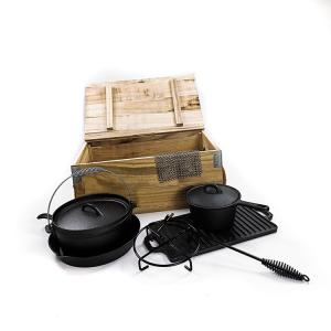 China OEM Pre Seasoned Cast Iron Cookware Set For Camping wholesale