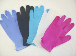 China Colored Powder Free Nitrile Disposable Gloves For Medical / Industry Field wholesale