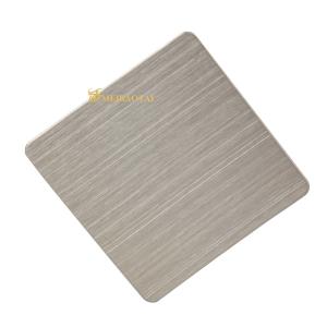 China Kitchen Hairline Stainless Steel Sheet 0.55mm Thickness POSCO Material wholesale