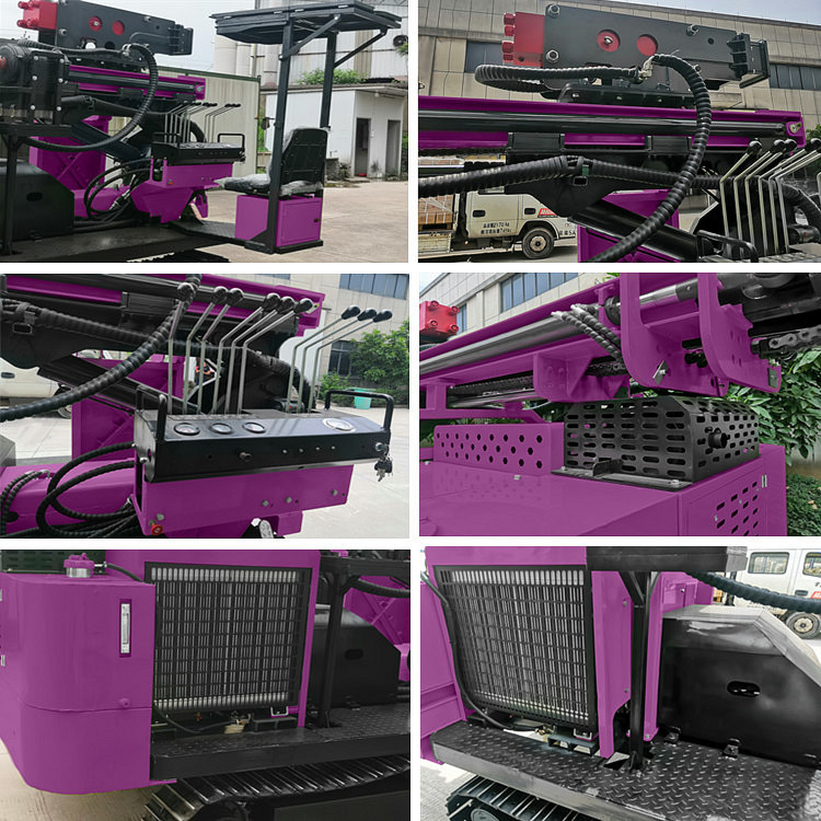 Portable Pile Driver Hydraulic Vibration Piling Machine Solar Screw Pile Driver Machinery