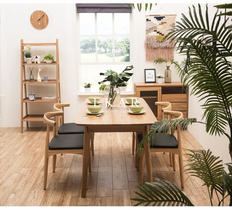 Wood Dining Table Designs 6 Seat Imported Solid Wood Europe Modern Style