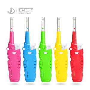 China Plastic Material BBQ Lighter Dy-B003 OEM Long Gas Lighter Windproof Kitchen Lighter wholesale