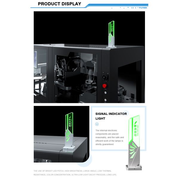 Tri Color 24V LED Signal Tower Light With Buzzer IP50 Rating 360° Beam Angle