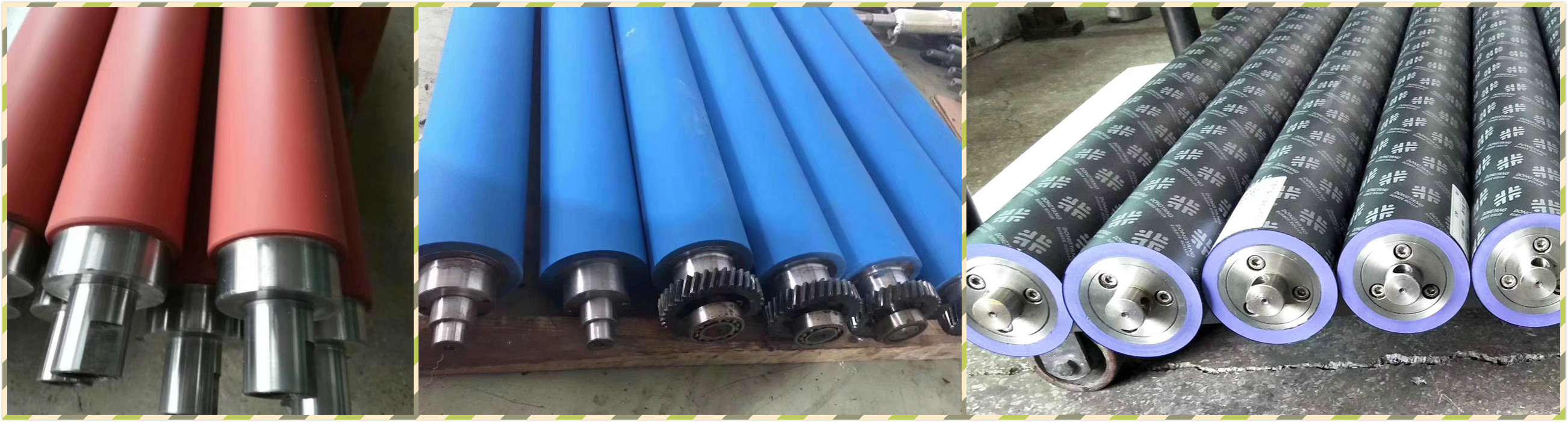 Textile PU Rubber Roller Polyurethane Rubber Wheel For Printing Dyeing Wear Resistant