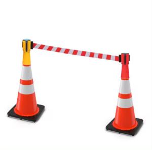 China Plastic Retractable Belt Suppliers Traffic Construction Barrier Safety Cone Belt wholesale
