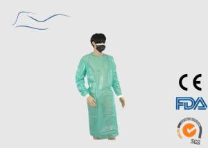 China Liquid Resistance Disposable Isolation Gowns With Knitted Cuffs 115 * 137CM wholesale