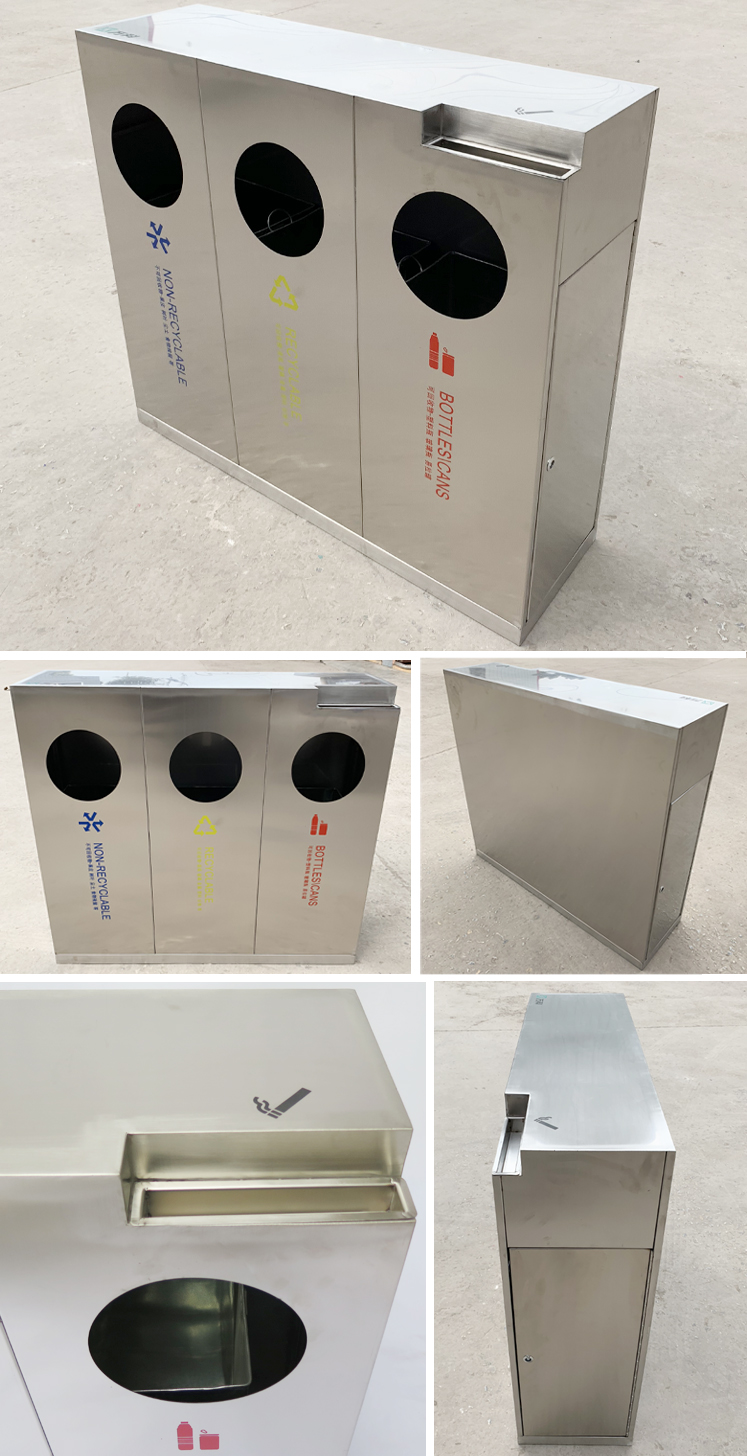 Public Street SGS 50L Multi Compartment Trash Can