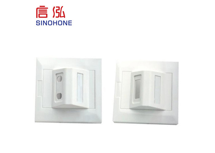 Indoor Mini Fiber Optic Termination Box , FTTH Drop Cable Fiber Optic Faceplate