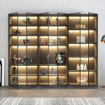 Modern Light Living Room Furniture Wine Cabinet Display Stainless Steel